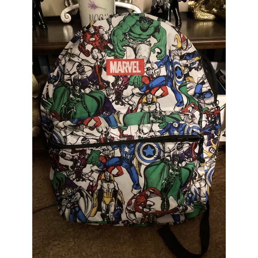Marvel Comics Avengers All Over Print Backpack Hulk Spider-Man Captain America